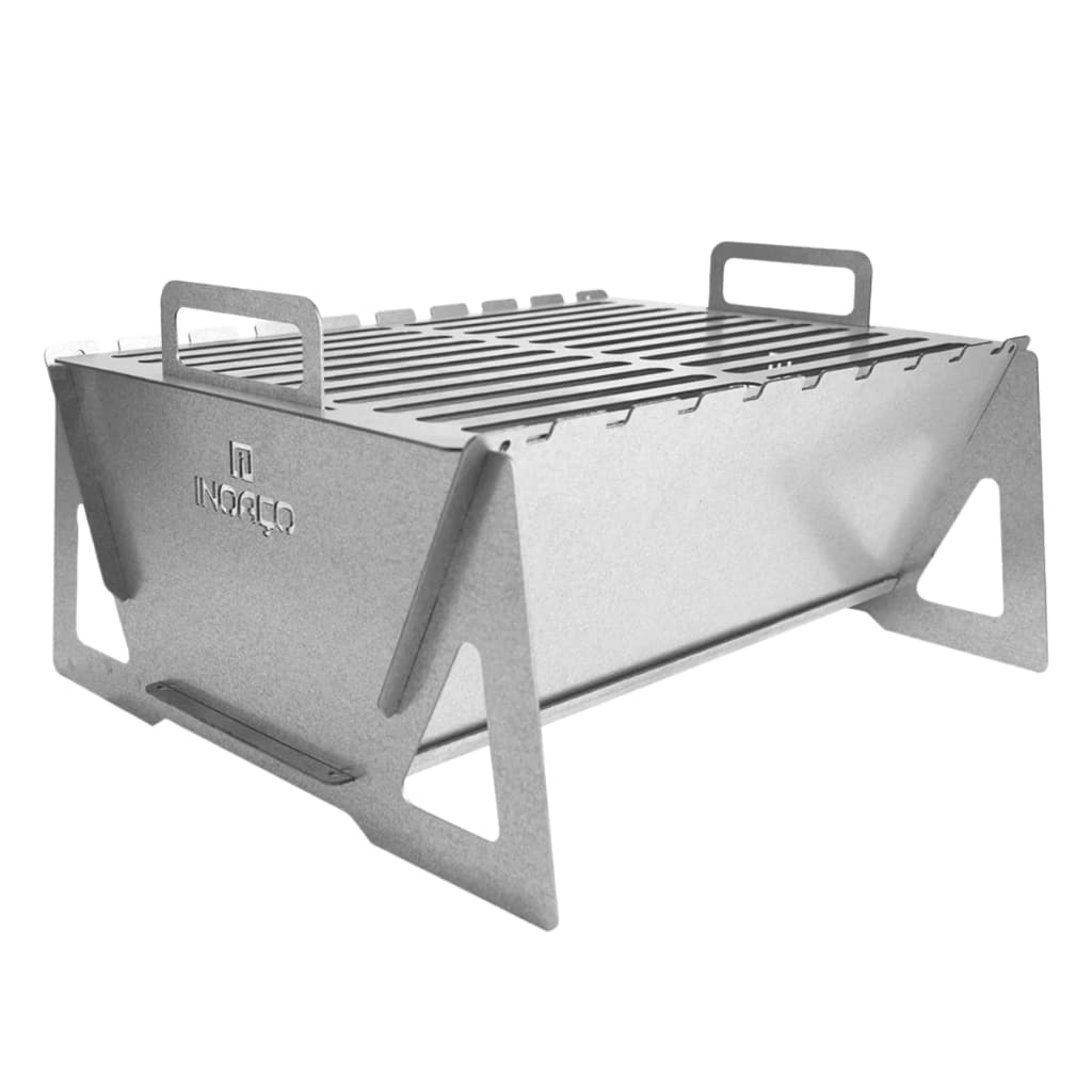 Mini Churrasqueira Portátil Grelha Desmontável Leve Viagem para Camping Carvão Churrasco Rápido