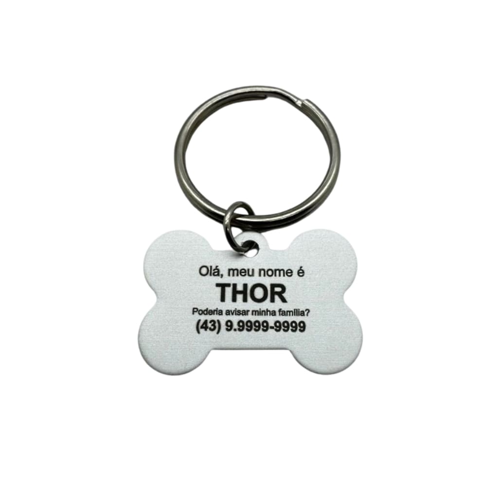 Kit 2 Pingentes Pet Personalizados para Coleira | Tag ID Cachorro com Contato Telefônico