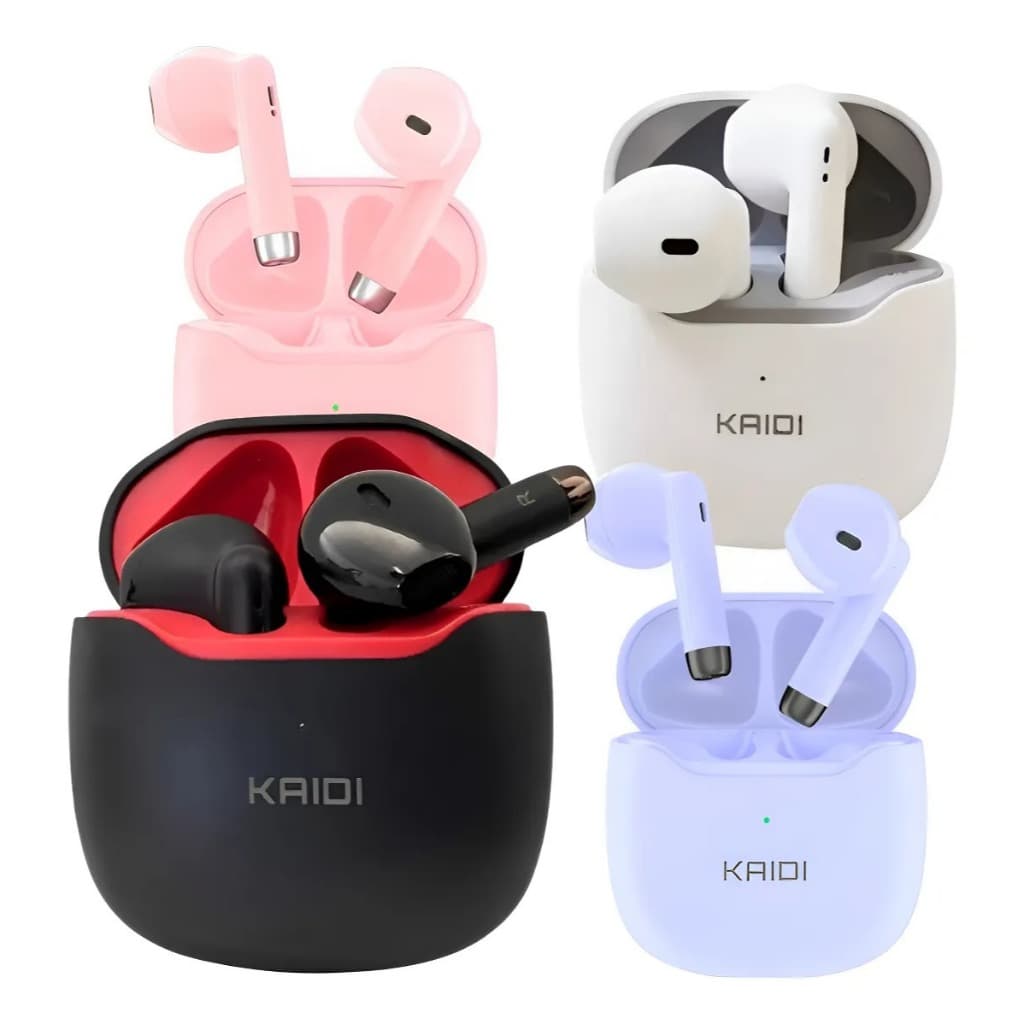 Fone De Ouvido Bluetooth TWS Sem Fio Kaidi Tws Kd-771 P/celular KAIDI ROSA PRETO BRANCO Original