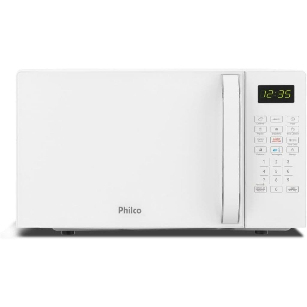 Micro-ondas Philco 20L Branco Pintura Limpa Fácil PMO23B