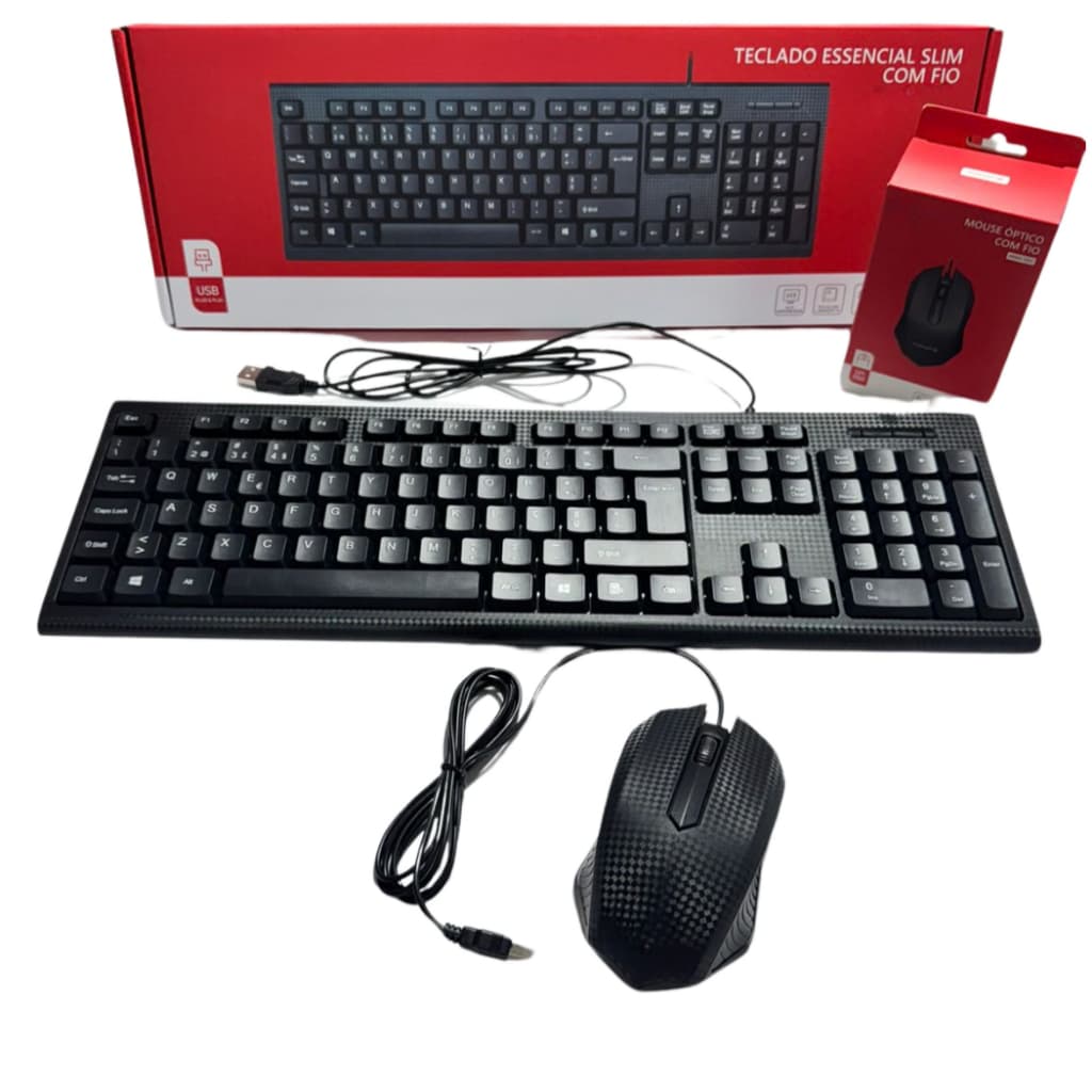 Kit Teclado E Mouse Usb Ultra Silencioso Ergonômico Premium