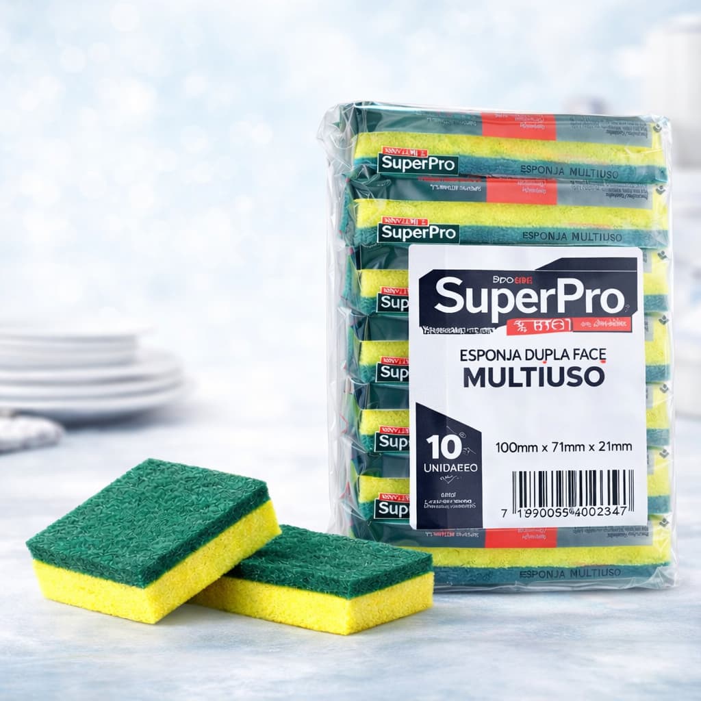 Kit 10 Esponja Multiuso Dupla Face Bettanin