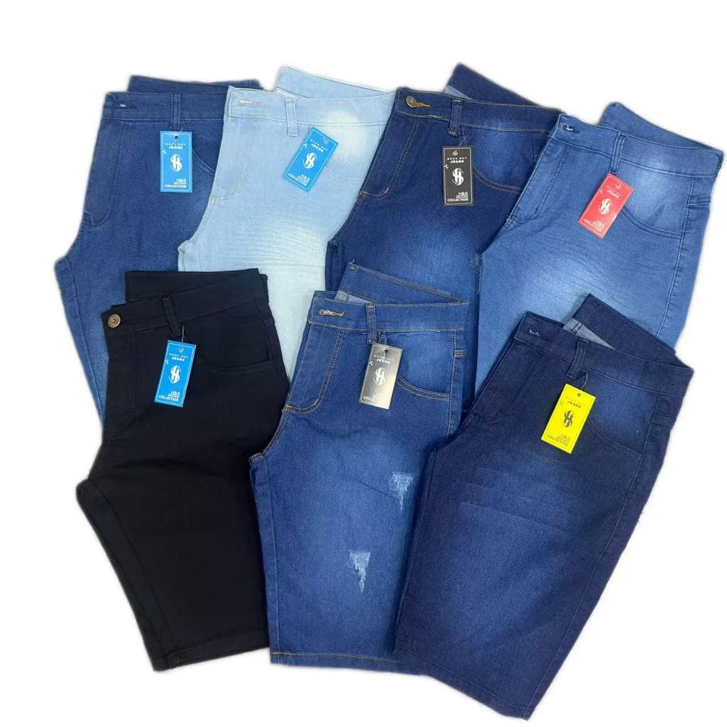 Kit 3/4/5 Bermuda Jeans Masculino Qualidade Lycra Desconto Envio Rapido Aproveite