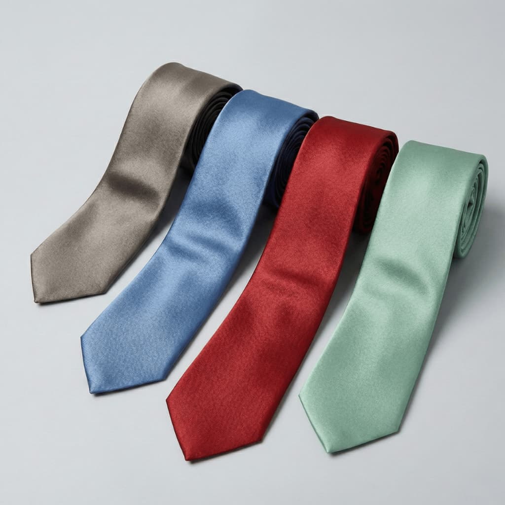 Gravata Social Slim Poliéster - 4 Cores Premium (Casamento, Padrinho, Executiva)