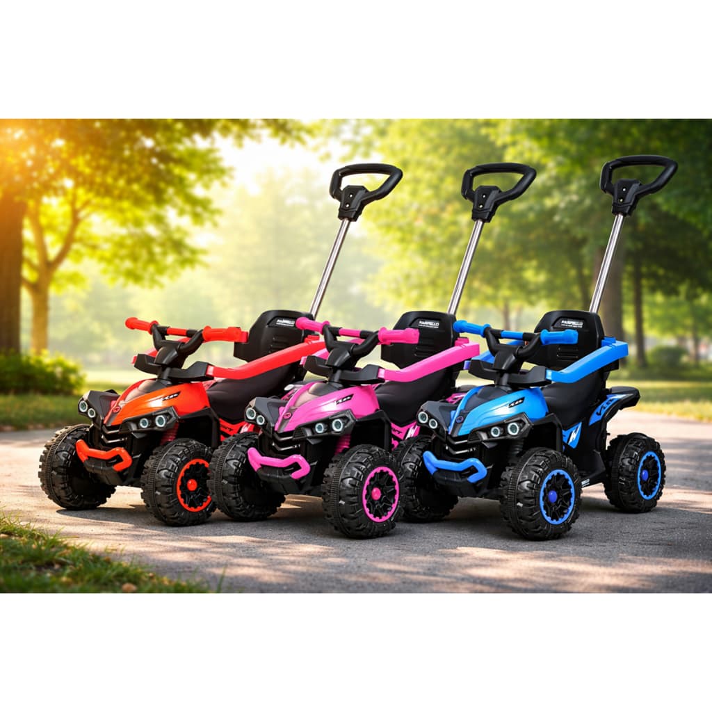 Quadriciclo Eletrico Infantil Pimp Com Empurrador Direcionável