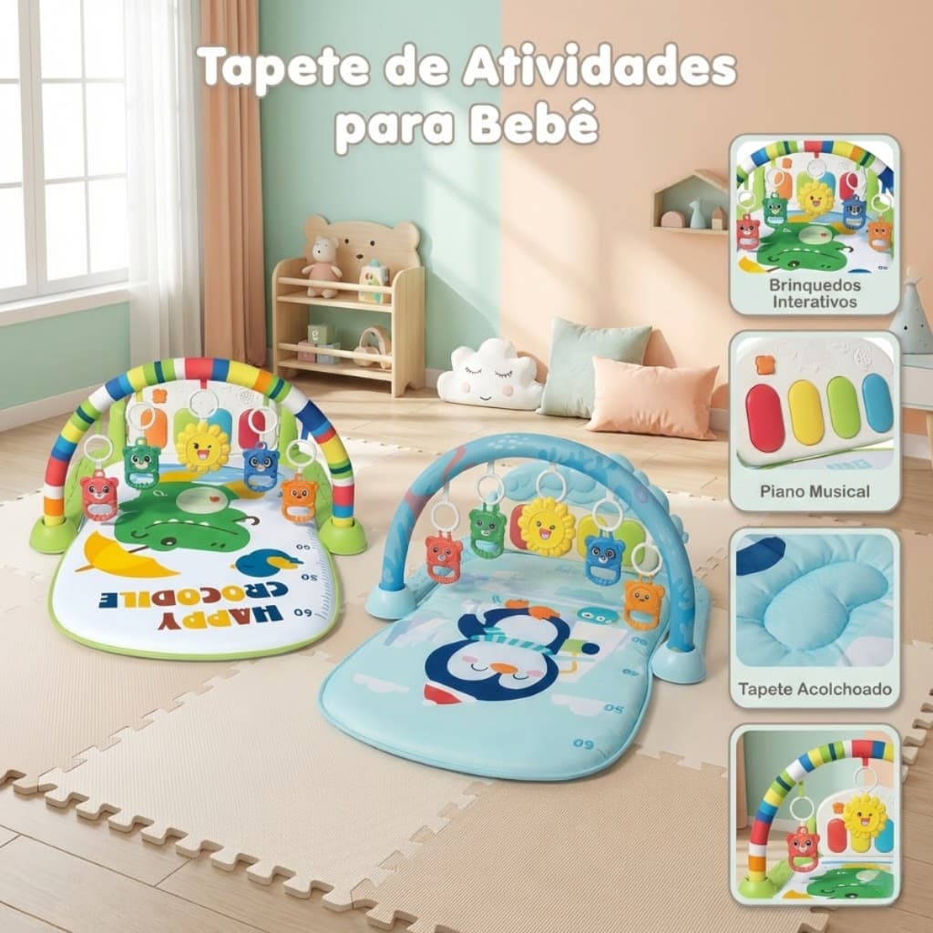Tapete Ginasio Atividade Educativo Interativo Bebê