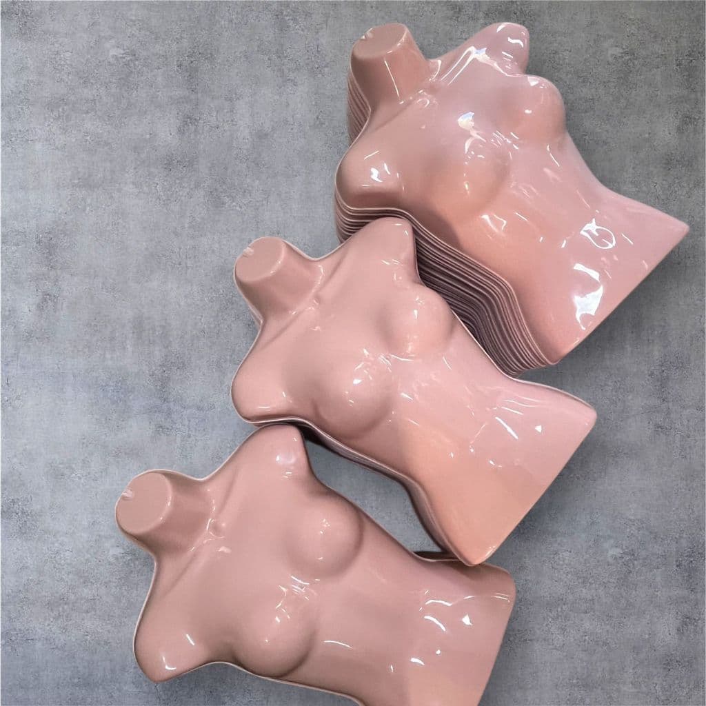 Busto Silhueta Vazado Giratório Rosa