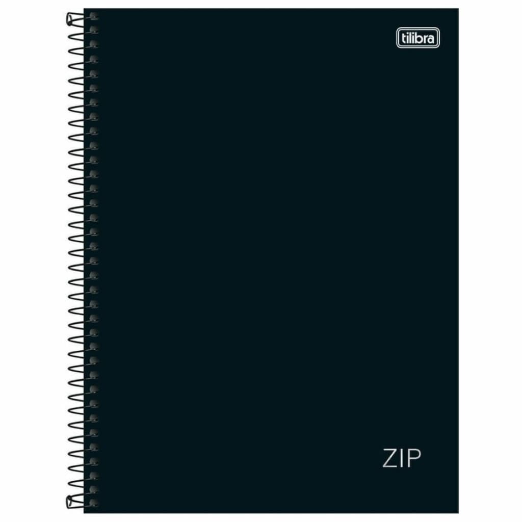 Caderno Universitário Tilibra Zip Preto 10 Matérias 160 Folhas