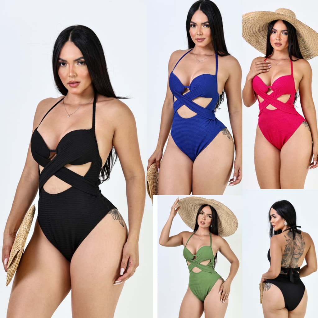 Maio Feminino Elegante ABERTO Moda Praia - Verao Biquini  Feminino