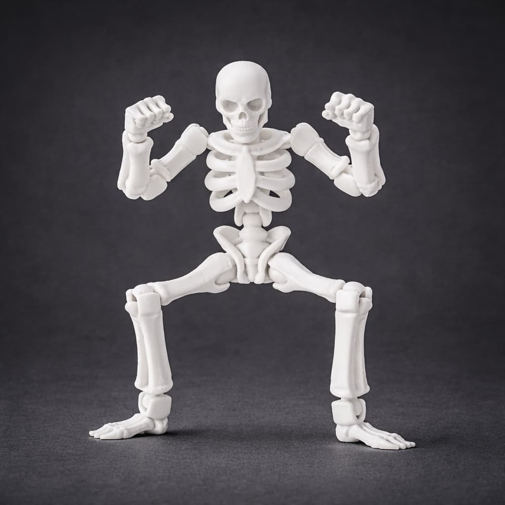 Boneco Esqueleto Humano Articulável Figure Action Fidget Toy 3D