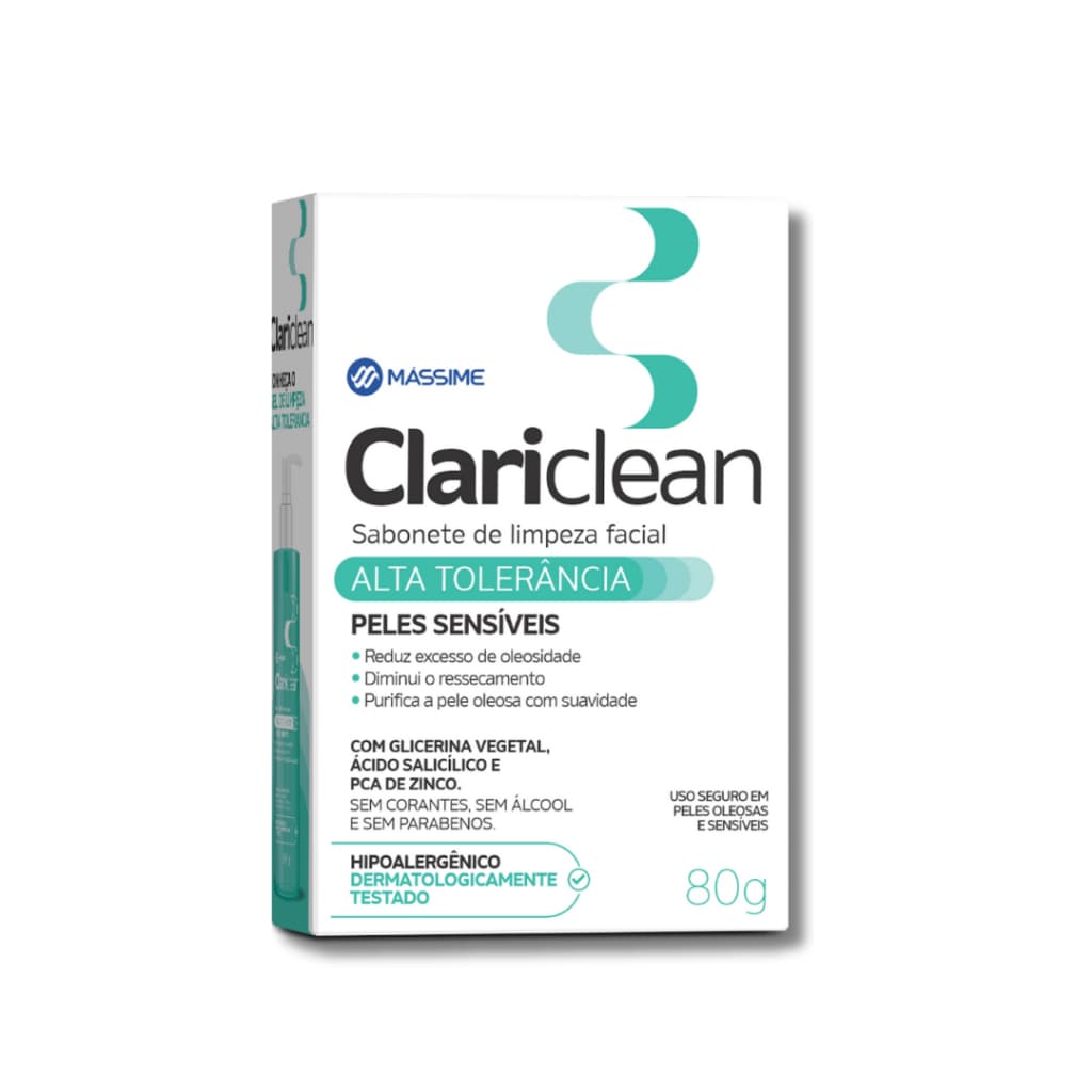 Clariclean Sabonete Barra Facial De Limpeza Facial Alta Tolerância - Massime