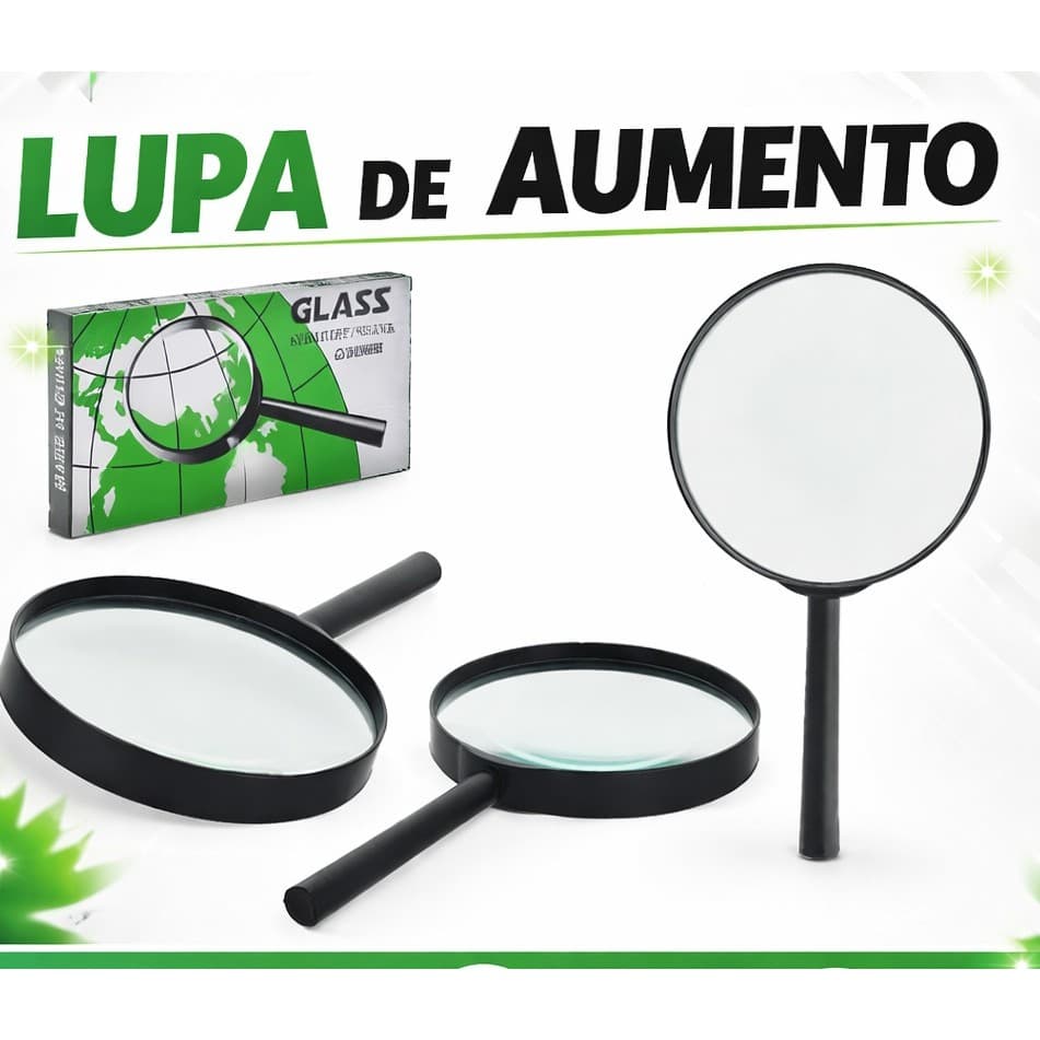 Lupa de Aumento Glass Magnifying 100MM 75MM