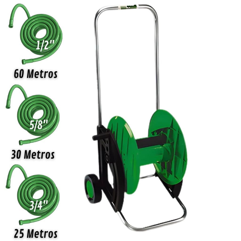 Enrolador de Mangueira Até 65 Metros Jardim Trapp EM-65 Carrinho Com Rodas