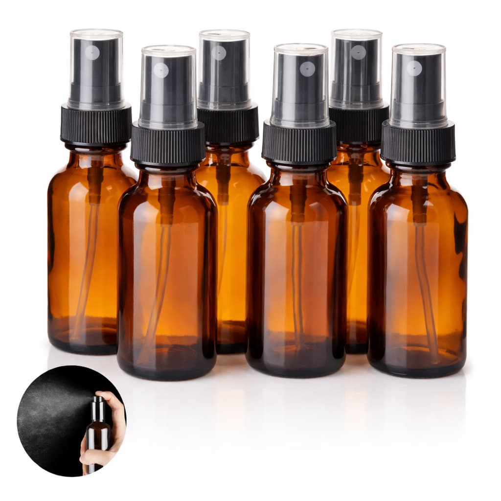 Kit 10 Frasco De Vidro Âmbar Porta Perfume, Lembrancinha, Aroma 30ml Com Válvula Spray