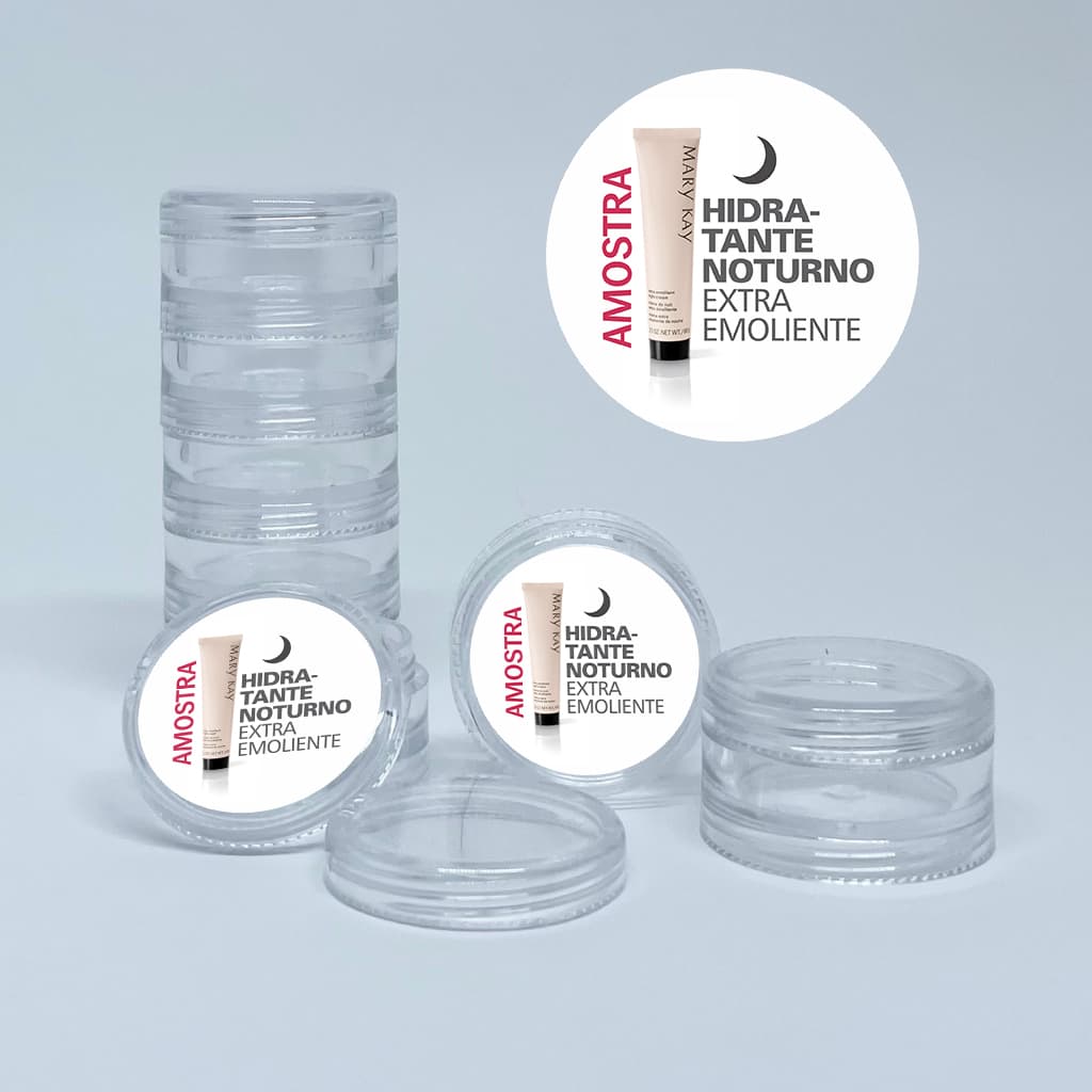 Kit 2 Cartelas Adesivos, Etiquetas 2cm para Potes de Amostras Produto Extraemoliente Mary Kay