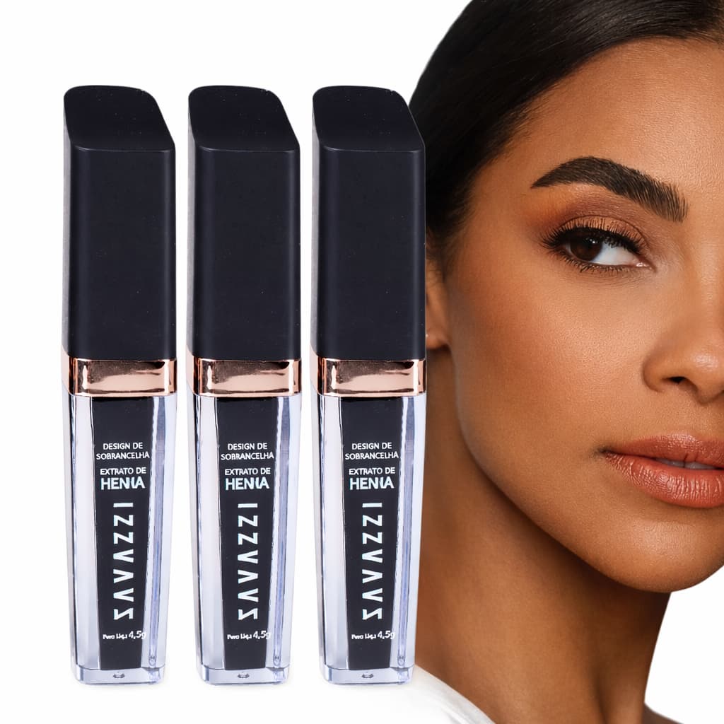 Desing de Sobrancelha Extrato de Henna Savazzi Makeup 4,5g Pronta para Uso, Fixação de até 24h