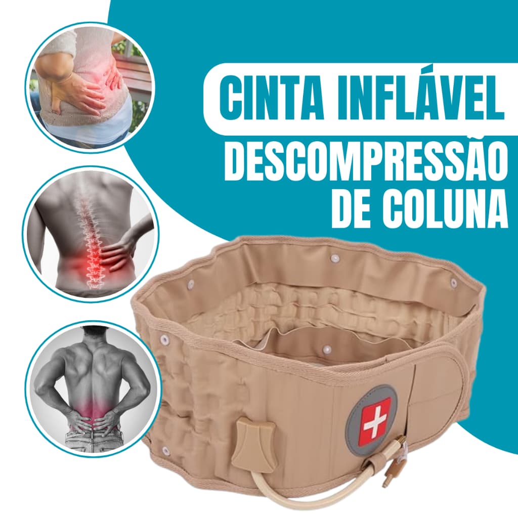 Cinta Lombar de Tração Inflável com Descompressão de Coluna