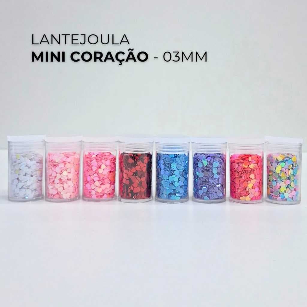 Lantejoula MINI CORAÇÃO 3mm (POTINHO | Escolha a partir de 3 Gramas) para Laços e Tiaras