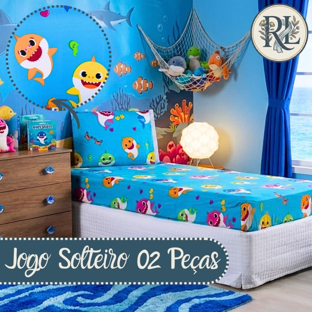 Jogo de Lençol Solteiro 02 Peças  Micro percal Estampado Infantil