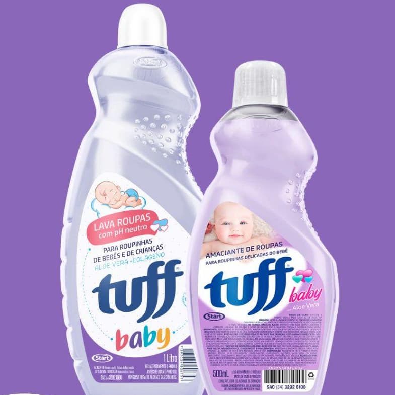sabão liquido e Amaciante Tuff Baby Conjunto Completo