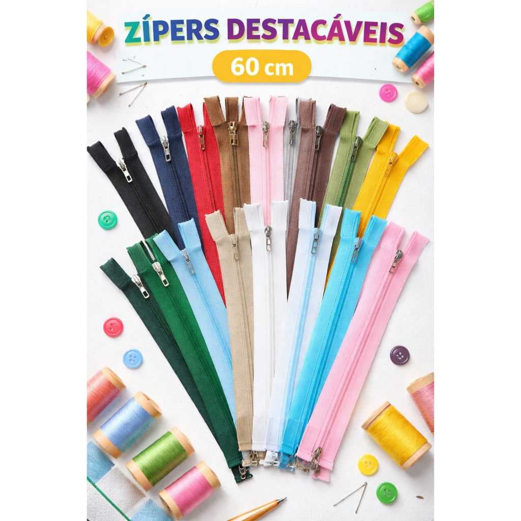 Zíper Destacável 60 cm Circulo– Unidade