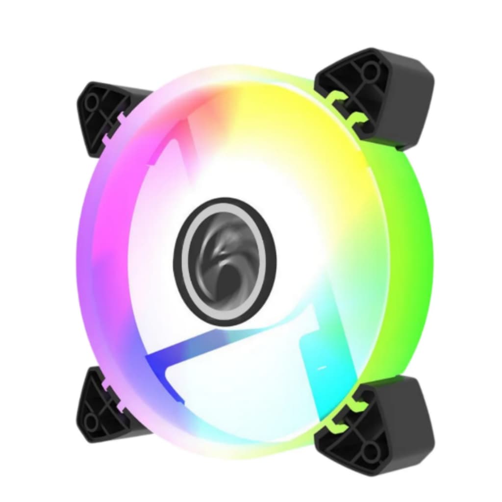 Cooler RGB 12x12cm para Gabinete com LED Central – Refrigeração + Estilo!