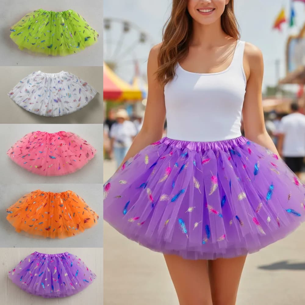 Saia Tule Carnaval Festa Tutu Adulto E Infantil Diversas Cor