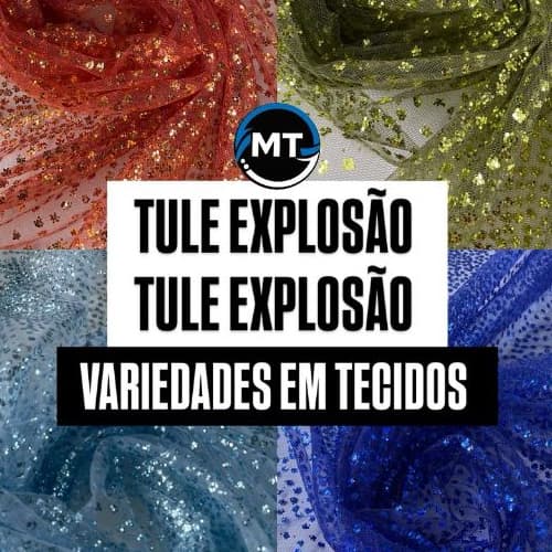 5 Metros Tecido Tule Explosao X 1,50 Mts Largura