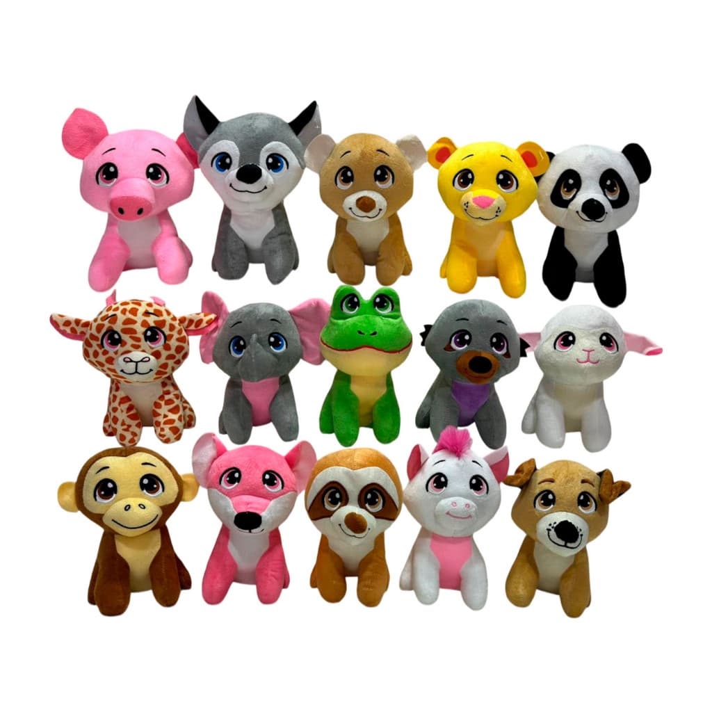 Kit 45 Ursinho Animal Pelucia Para Maquina De Grua Urso Colorido Infantil - 20cm