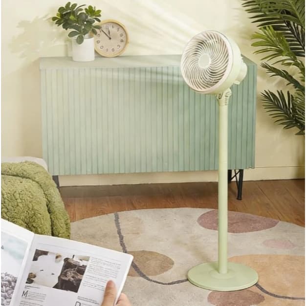 Ventilador Potente Silencioso 3D Híbrido 5 Hélice Circulação Total Pedestal 110V 220V