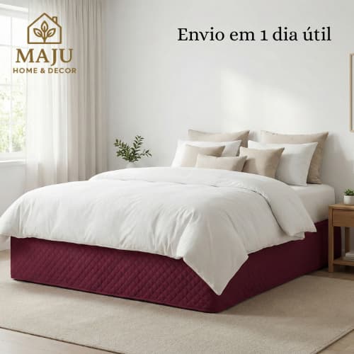 Saia para Cama Box com Elástico Matelada Microfibra 200 Fios – Solteiro, Casal, Queen e King