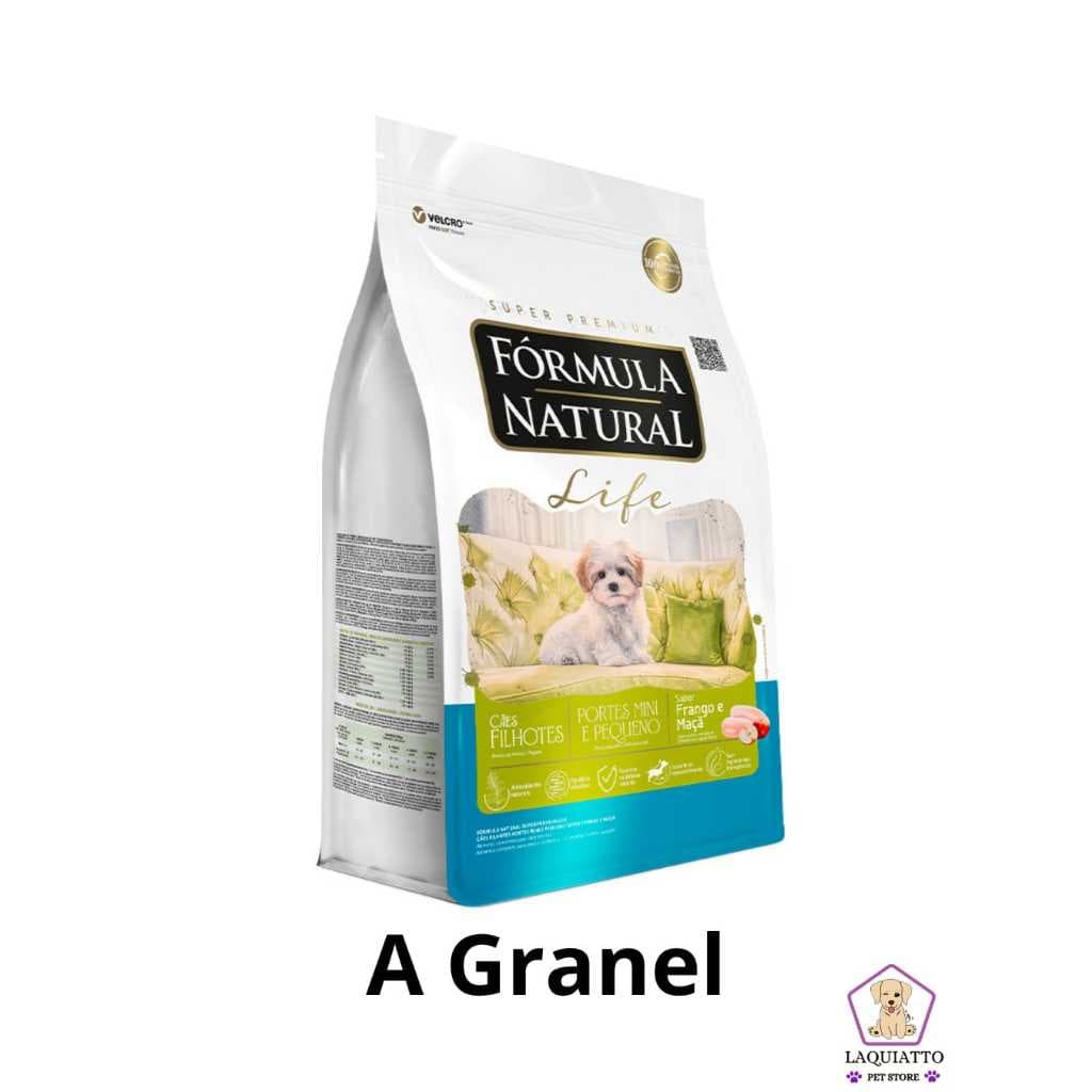Fórmula Natural Super Premium Life Cães Portes Mini e Pequeno  Filhote Frango e Maça  a Granel 1 kg