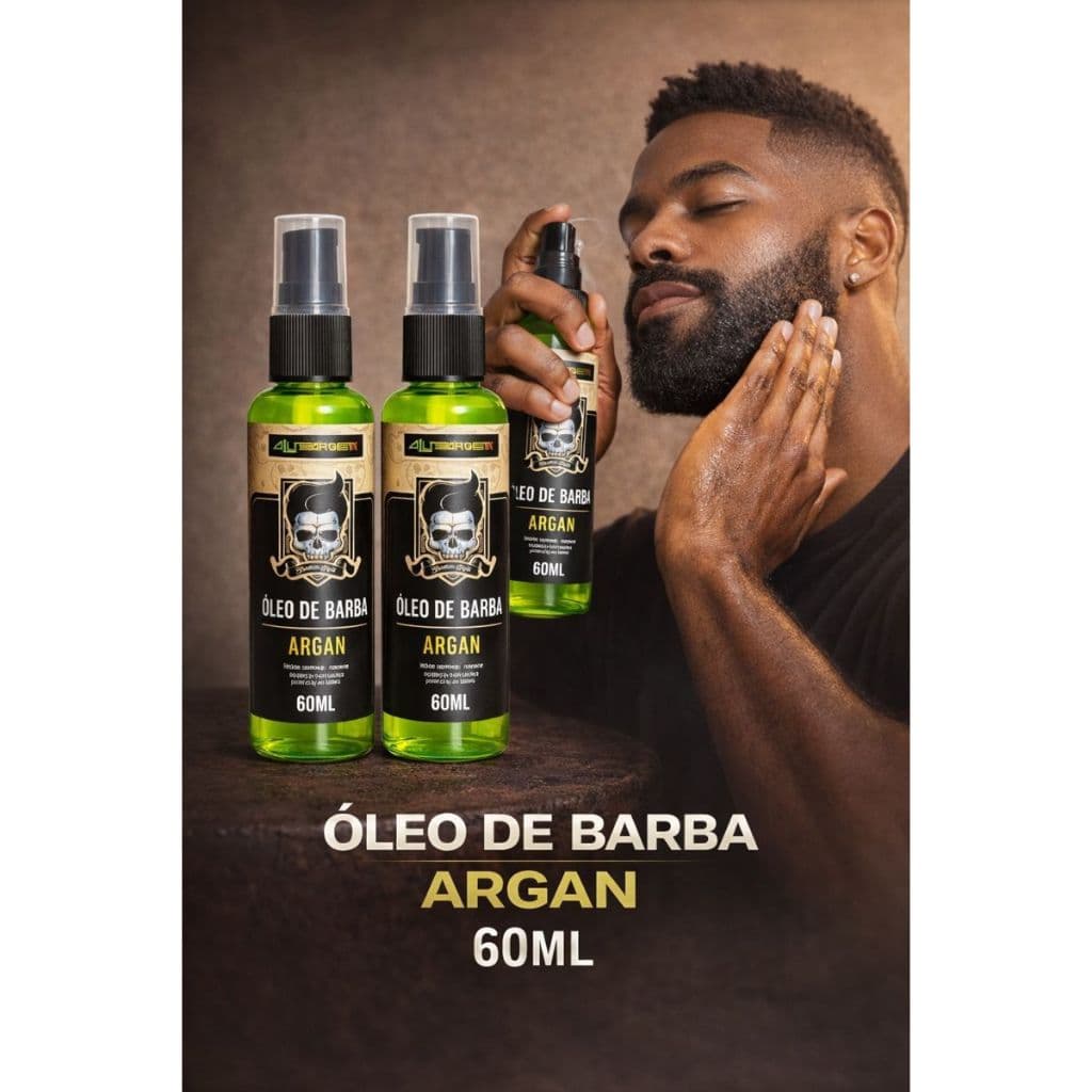 Òleo para barba argan hidrata-macia-fortalece os fios kit com até 4 unidades-envio imediato