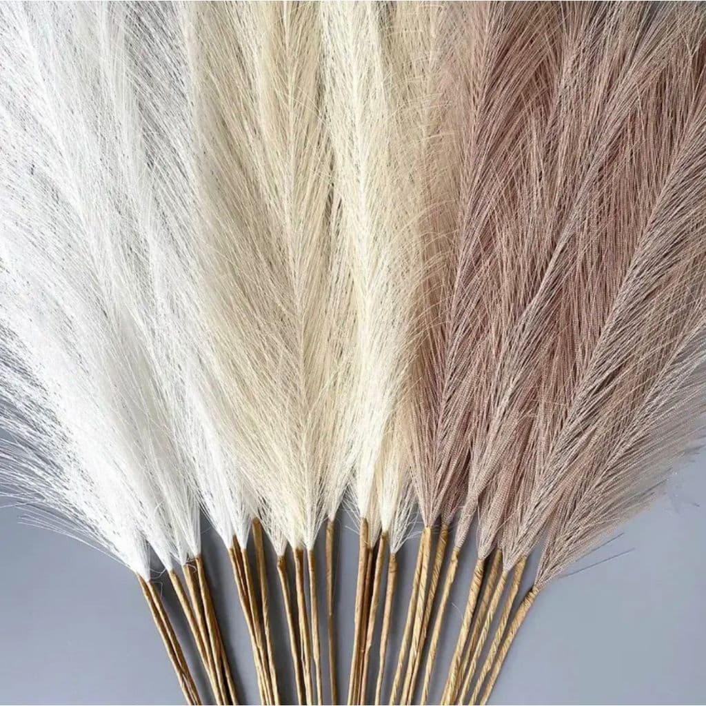 Haste de Capim dos Pampas Artificial Decoração Ramos de Pampas 55cm