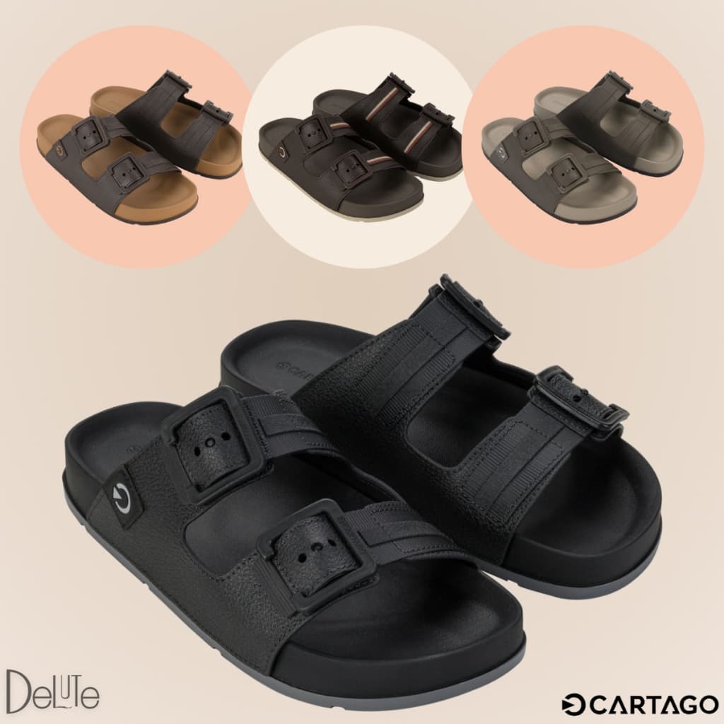 Chinelo Slide Cartago Milão II com Fivelas Birken Modelo Slide Ultra Confortável Moda Masculina