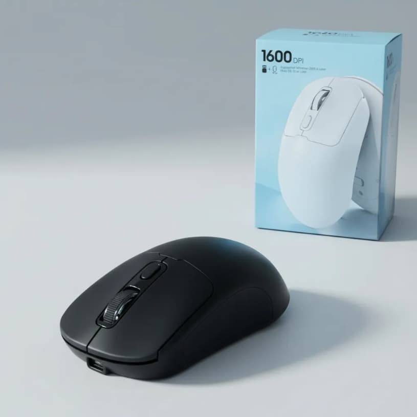 Mouse Gamer sem fio 1600 DPI - Bluetooth | Preto