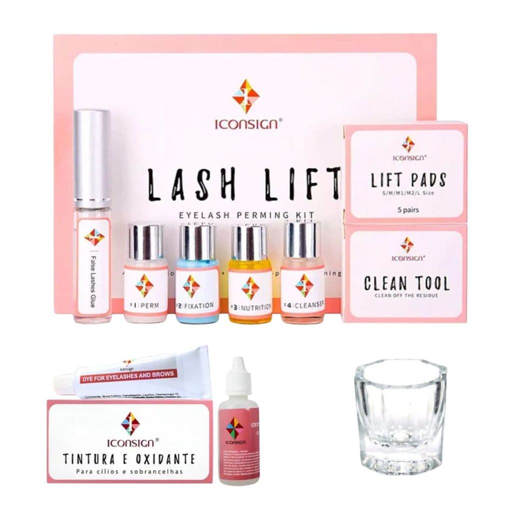 Kit Lash Lift Lifting Iconsign Tintura Oxidante e Dappen