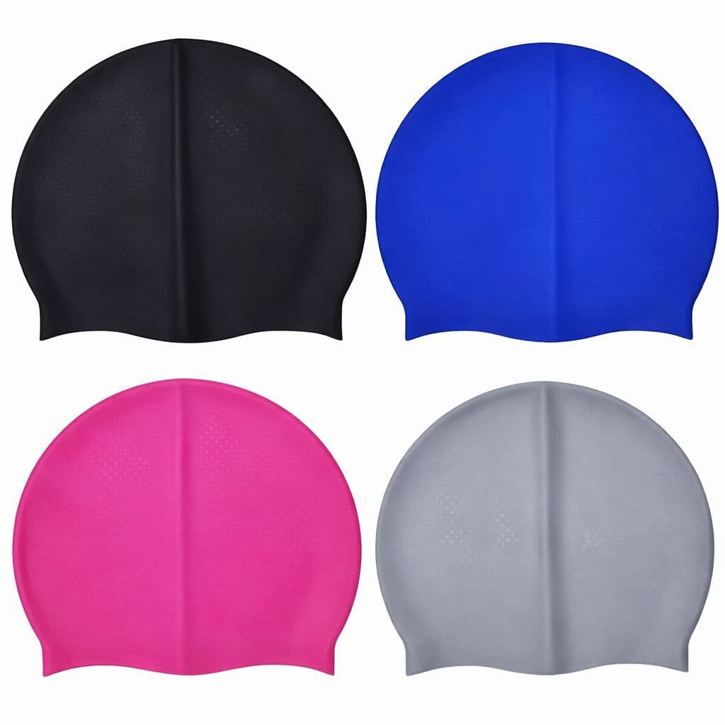 Touca de natação de silicone para cabelos volumosos RF