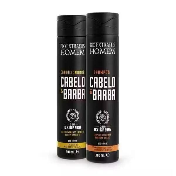 Kit Linha Homem Cabelo e Barba Bio Extratus (Shampoo e Condicionador )