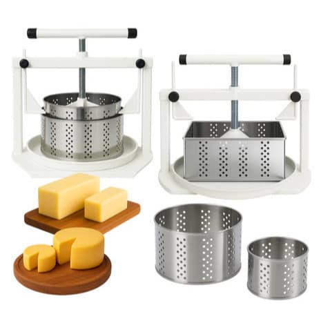 Prensa Para Queijos 2 Formas 500g E 1kg Inox Zatti