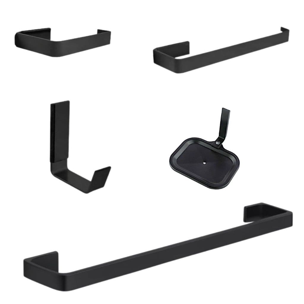 Kit Acessórios Para Banheiro 5 Peças Estilo Colonial Preto Não Enferruja