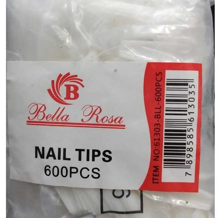 Kit com 600 unhas - Bella Rosa - Leitosa