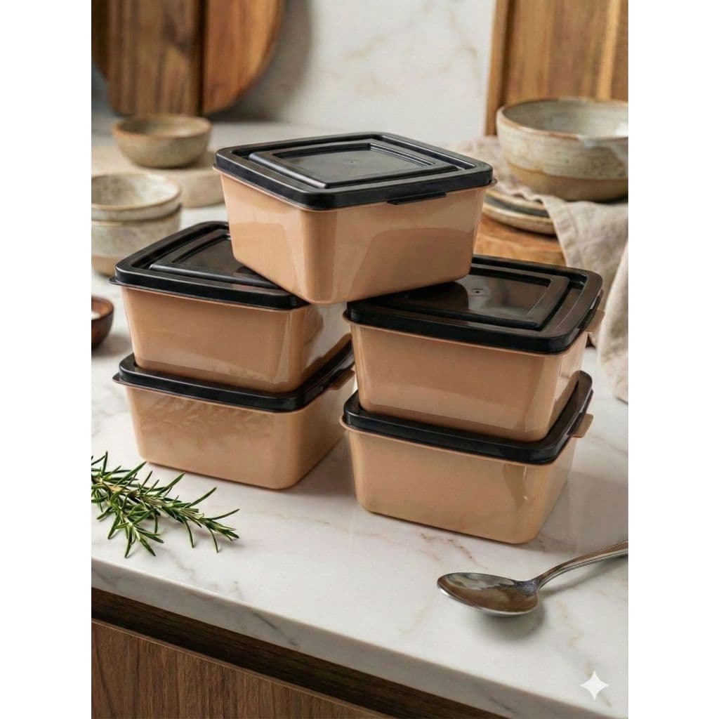 Kit 10 Marmitas Plásticas 1 Litro com Tampa – Reutilizável e Resistente