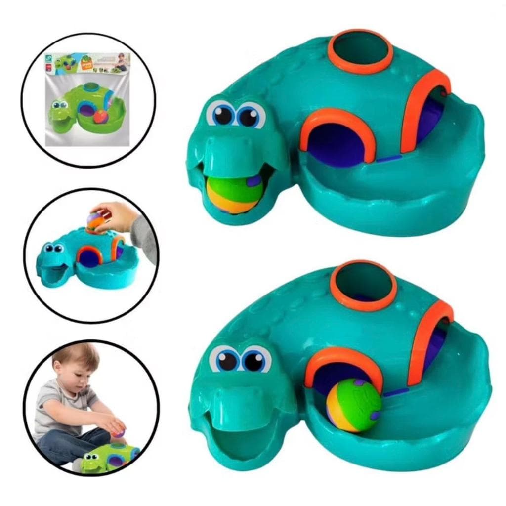 Brinquedo Educativo Didático Bebê Criança Croco Ball Desenvolve Brincando Estímulo Sensorial Motor