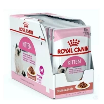 Sachê Royal Canin Kitten Alimento Úmido para Gato Filhote Caixa com 12 Sachês