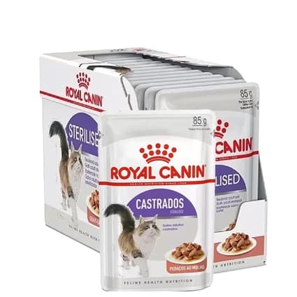 SACHE ROYAL CANIN GATO CASTRADO PEDAÇOS AO MOLHO 85GR - CAIXA COM 12 UNIDADES