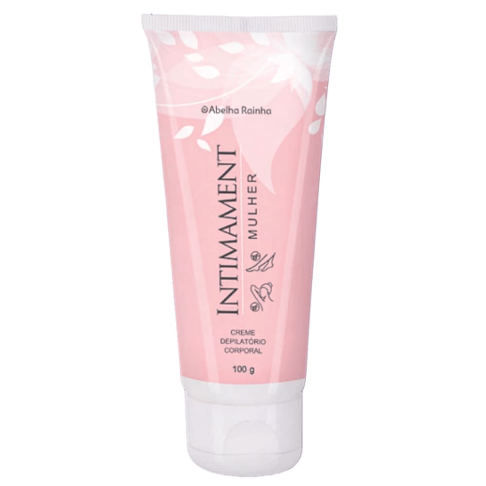 Creme Depilatório Corporal Remoção de Pelos Sem Dor e Pele Suave 100g Abelha Rainha Intimament