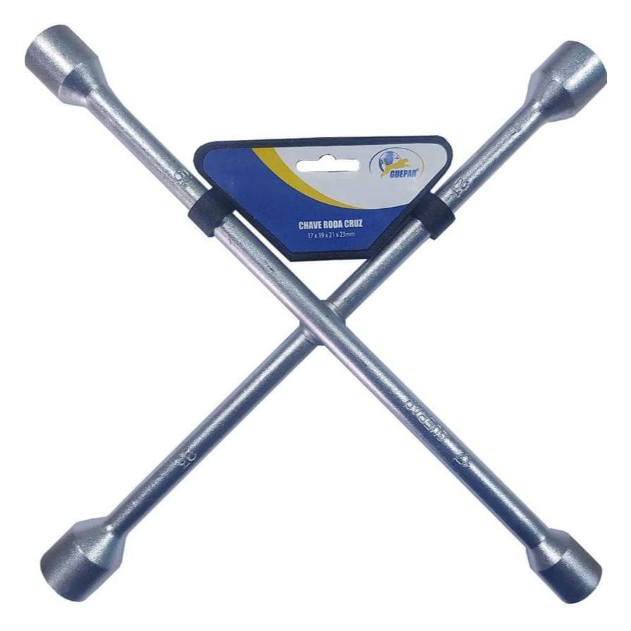 Chave de Roda Cruz Guepar Aço Reforçada 17/19/21/23mm Cromo
