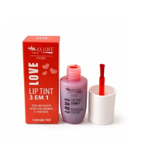 lip tint Cor 504 Love Nail Alta Cobertura Brilho Intenso ROSA MOSQUETA