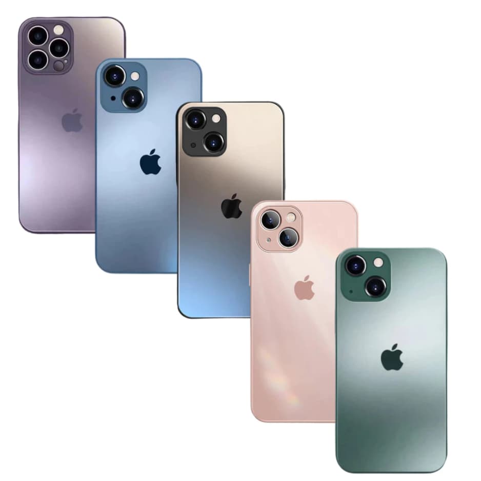AG Capa De Vidro Fosco Para iPhone 11 12 16 Proteção Total Das Lentes